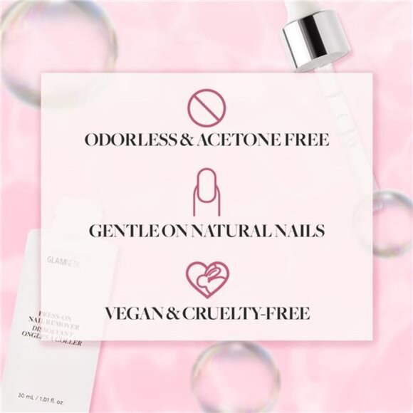 Glamnetic Press On Nail Remover | Odorless, No Acetone, Gentle Press-On Nail - Picture 3 of 7